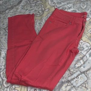 american eagle pinkish red jeans